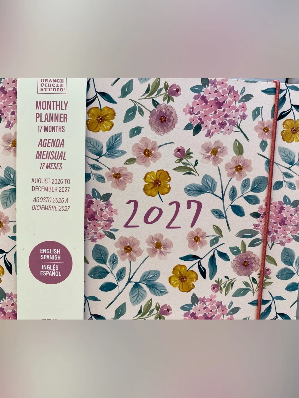 OCS❤️2027 Monthly Planner 17-month  Pink Floral NWT